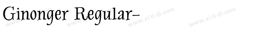 Ginonger Regular字体转换